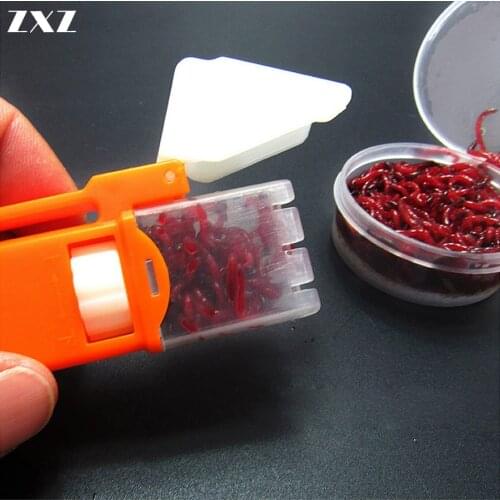 Fishing Auxiliary Tool Automatic Red Worm Quickly Bundled on Bait Hangs Earthworm Bloodworm Clip Rubber Band Apron Carp Pliers