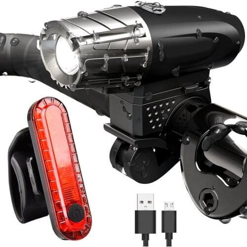 Bike Light Rainproof USB Rechargeable LED 220mAh MTB Front Lamp Headlight Aluminum Ultralight Flashlight Bicycle Light