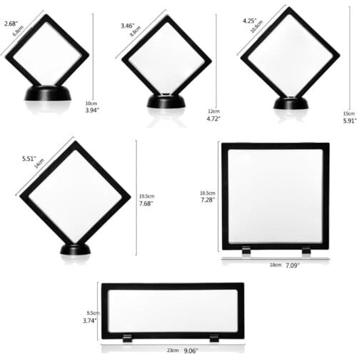 Jewelry Ring Earrings Bracelet Protection Case Membrane Frame Necklace Display Holder Stones Coin Floating Stand Box N2UE