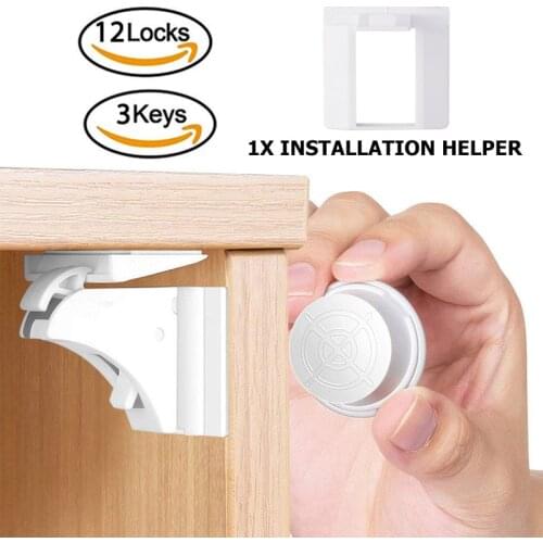 Magnetic Lock Protection From Children Baby Safety Door Stopper Child Drawer Latch Cabinet Door Closer Limiter Security Locks