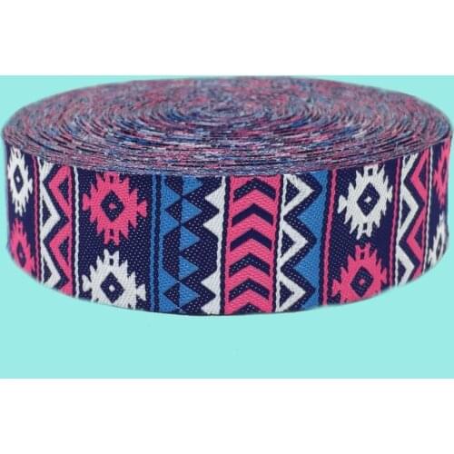 ZERZEEMOOY 7/8" 22MM 10YARD/LOT 2017 NEW SINGLE FACE GEOMETRIC Woven Jacquard Ribbon KTZD20170328 HOT DOG RIBBON