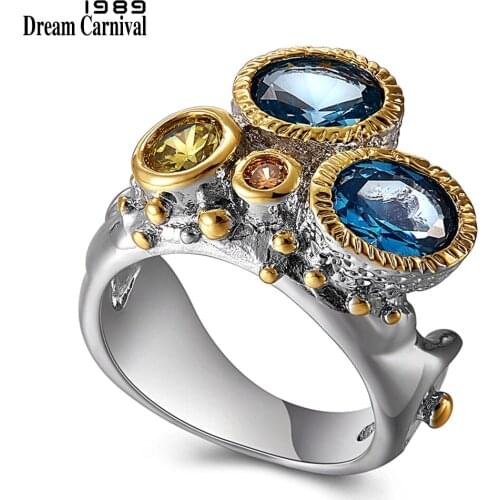 DreamCarnival 1989 Infinity Colors Series Women Ring Jaw Design 2019 Summer Gorgeous Shiny Cubic Zirconia Jewelry Hot WA11644