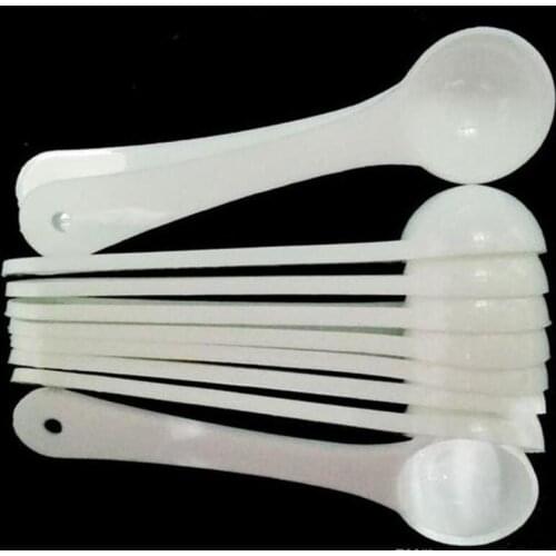 1G Professional Plastic 1 Gram Scoops Spoons For Food Milk Washing Powder Medcine White Measuring Spoons#8627