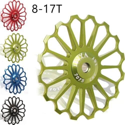 1pc Mountain Road Bike Derailleur Ceramic Bearing 8-17T Rear Pulley Jockey Wheel Bike Guide Roller For 4/5/6 MM Roller Screw Axi
