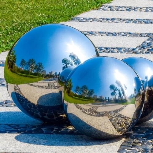 1 PCS 300MM Stainless Steel Hollow Ball Mirror Polished Shiny Sphere For Kinds of Ornament and Decoration