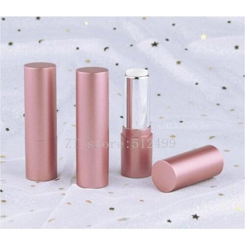 10/30/50pcs Matte Rose Gold Round 3.5g Empty Cosmetics Lipstick Tube Lip Balm Container Shell Packaging Refillable Container