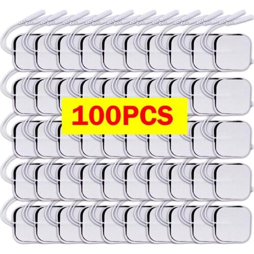 100/50/10pcs EMS Electrode Pads Nerve Muscle Stimulator Silicone Gel Tens Electrodes Digital Acupuncture Physiotherapy TENS Pads