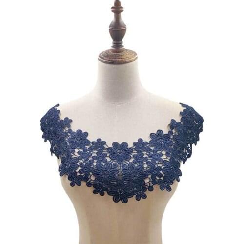 11 Colors Lace Fabric fake Collar For Needlework Embroidery Lace Fabric Applique DIY Dress Sewing Supplies Craft Collarband Hot