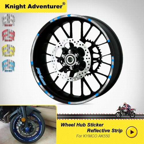 Hot Sell For KYMCO AK550 AK 550 ak550 12 X Thick Edge Outer Rim Sticker Stripe Wheel Decals