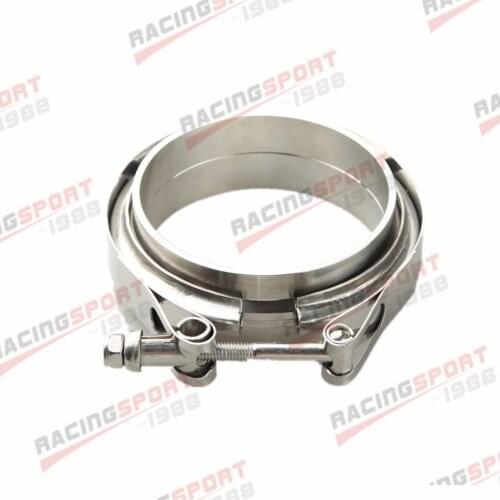 3.5" V-Band Vband Clamp CNC Stainless Steel Flange Flanges Kit Turbo