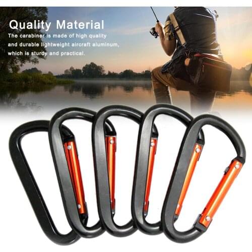 5PCS Large Carabiner Kettle Key Hook Toy Bag Buckle Multi-function Carabiner Load Bearing For Camping Riding Mountaineering