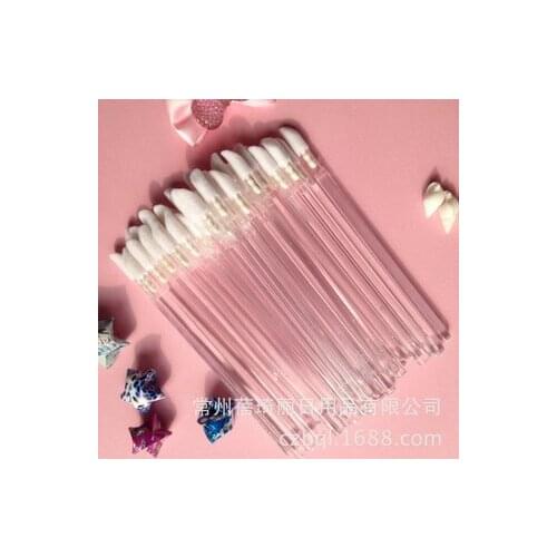 50sets 100pcs /set Disposable Stick Lip Brush Transparent Short Legs Lip Glossy Brush Beauty Makeup Tool Lip Brush fashion