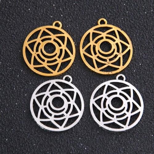 6PCS 23*26mm Metal Alloy Two Color Five-pointed Star Charms Pendants for Jewelry Making DIY Handmade Craft