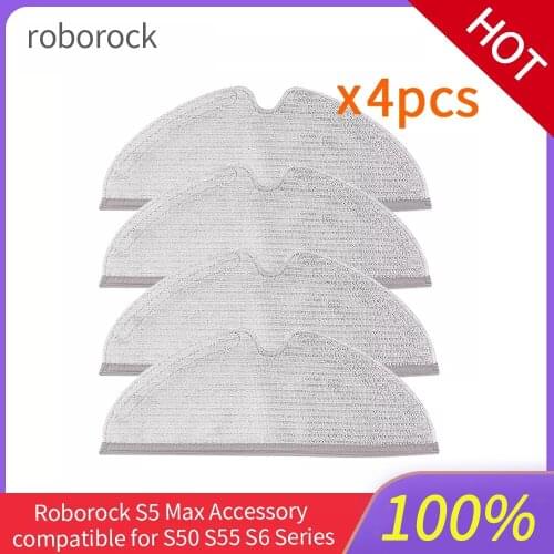 Original Roborock S5Max S50 S51 S55 S60 S6 Maxv accessories new mop for Roborock robot vacuum cleaner mop cleaning cloth 4pcs