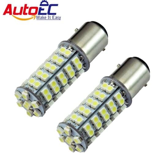 AutoEC 10x AUTO P21W LED 68 LED SMD3528 SMD1210 1156 1157 BA15S BAY15D Car turn Signal Lamp Brake Lights stop light white #LF09