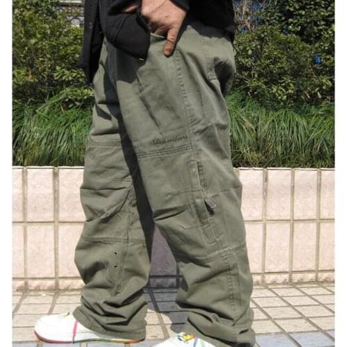 Cargo Pants Men Casual Cotton Trousers Loose Baggy Straight Joggers Pants Man Clothing