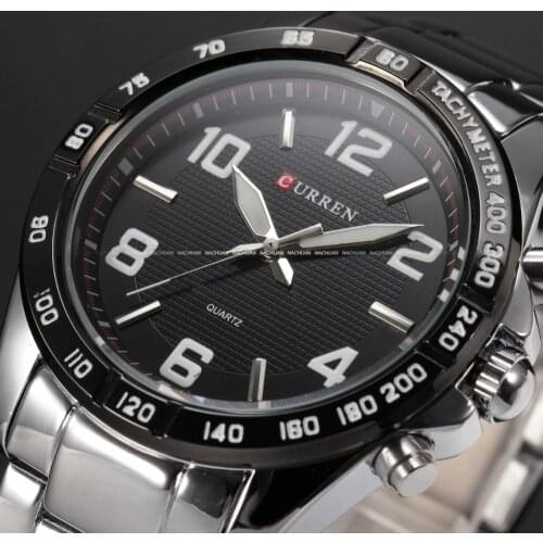 Curren Luxury Brand Silver Stainless Full Steel Strap Male Clock Quartz Watch Casual Watch Men Wristwatch relogio masculino