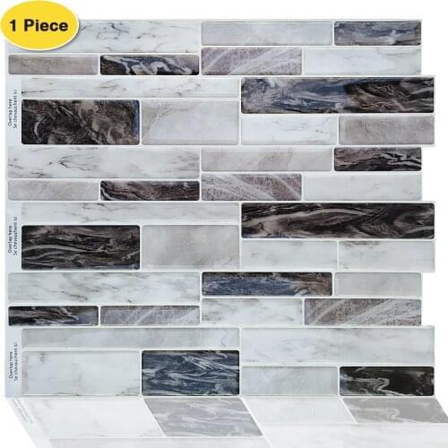 Erzee Peel and Stick Tile Backsplash Self Adhesive Waterproof for Kitchen, Marble Design