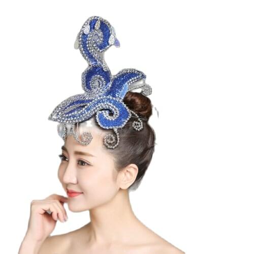 Dance Performance Headdress Adult Hair Ornaments Headpiece Head Accessories