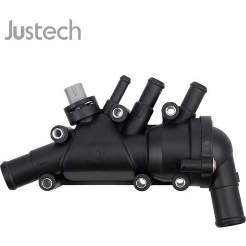 Justech Car Coolant Thermostat With Housing Cover Seal Sensor XS6E8A586AG For Ford KA 1.3 1.6L Thermostat