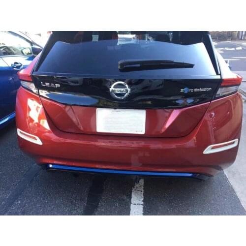 For Nissan Leaf Rear fog lamp cover ABS chrome 2Pcs