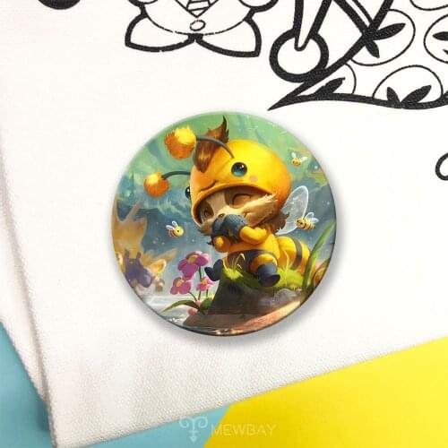 League of Legends Teemo Badge LOL Champion Beemo Little Devil Omega Character Brooch Hot Game Clothing Backpack Decoration Gifts