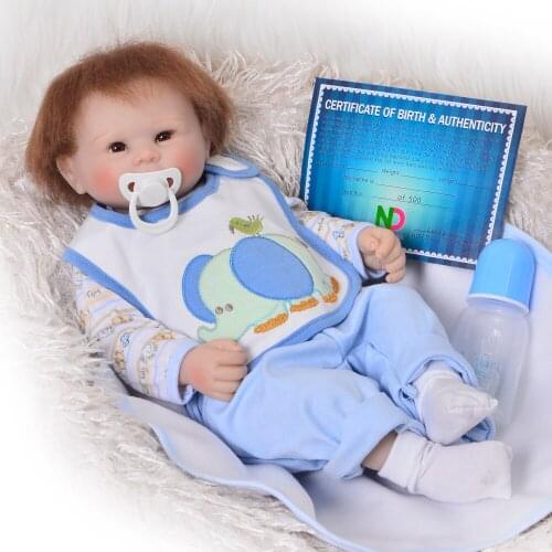 New Style 20 Inch Reborn Baby Doll 50 cm Full Silicone Body Realistic Simulation Baby Doll adorable Kid Christmas Gift Play Toy