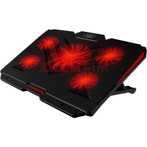 Gaming Laptop Cooler 5Pcs LED Fans Cooling Pad Holder Adjustable Silence Laptop Cooling Notebook Stand