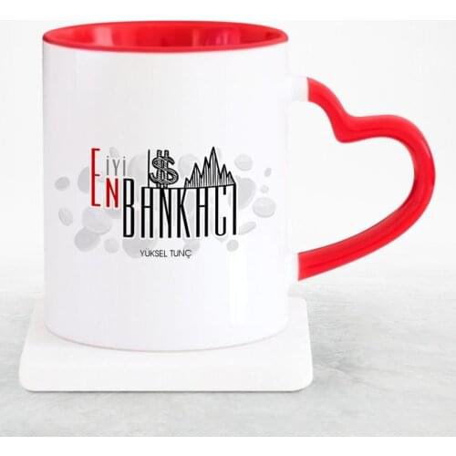 Personalized Professional Best Banker Red Heart Mug Cup-13