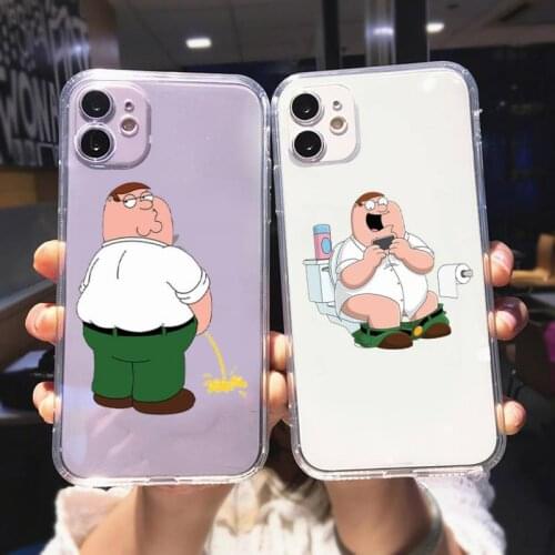 Zororong Phone Case For iPhone 12 Mini 11 Pro XS Max X XR 7 8 Plus Cartoon-Family-Guy-sitcom transparent Cover