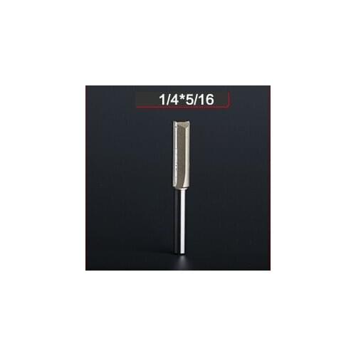5pcs High performance to price ratio Carpenter 1/4" x 5/16" 2 Flutes Straight Router Bit