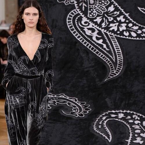 Silk Burnt-out Velvet Fabric Rayon Mulberry Hollow Soft Drape Breathable Comfortable Dress Shirt Long Skirt Scarf Fabrics Cloth