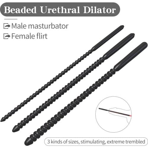 Silicone Beads Penis Insert Urethral/Expander/Sound Toys Male Mastuburator Bougies For Urethra Masturbation Chastity Sex Toys