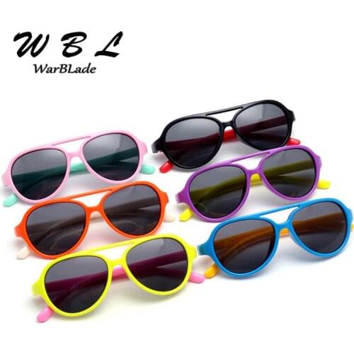 WarBLade TR90 Sun Glasses Child Brand Quality Kids Sunglasses Polarized Baby Boy Girls Pilot Sunglass Infant Shades With Case
