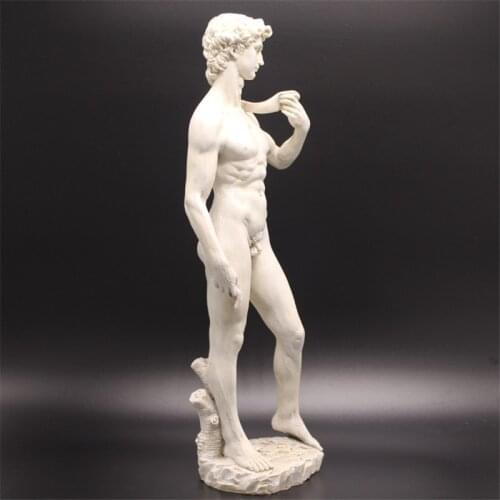 41.5CM DAVID STATUES MICHELANGELO BUONARROTI ART SCULPTURE RESIN ART&CRAFT HOME DECORATION ACCESSORIES ART MATERIAL R910