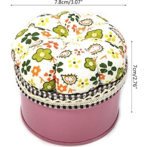 Pumpkin Storage Box 11 Color Available Pumpkin Pin Cushion Mat Needle Pin Sewing Pins Storage Accessories E56C