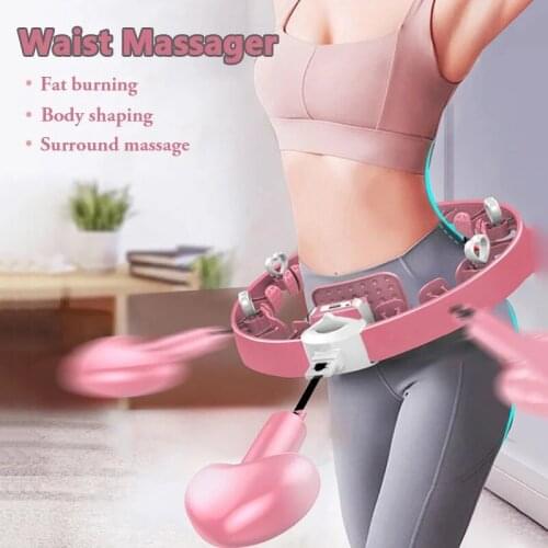 Body Massage Smart Auto-Spinning Hoop Weight Exercise Stress Release Detachable Portable Waist Fitness Sports Health Care Tools