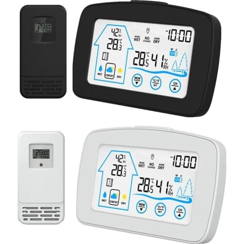 YJ-5003 Press Screen Weather Station Transmitter Humidity Meter Clock