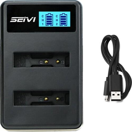 LCD Dual Battery Charger for Olympus Stylus SH-1, SH-2, SH-3, SH-21, SH-25MR, SH-50 iHS, SH-60, SP-100, SP-100EE Digital Camera