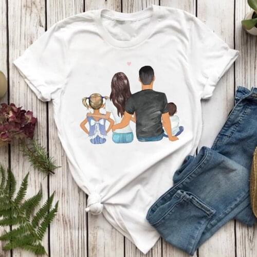 Women T-shirts Sweet Family Fashion Cute Mom Mother Mama Cartoon Ladies Print Graphic T Top Lady Shirt Female Tee T-Shirt