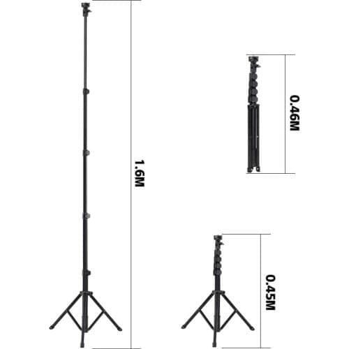 1.6m Retractable Mobile tripod phone stant tripod photo Live broadcast smartphone tripod support mount tripod adapter