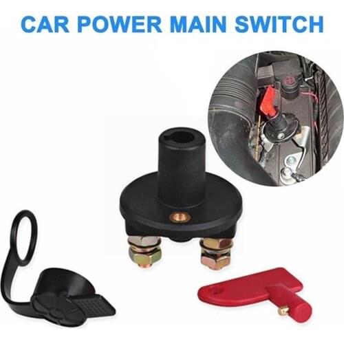 12V 24V Red Key Cut Off Battery Main Kill Switch Vehicle Isolator Car Switch Modified Power boat truck Disconnector For Aut G6P7