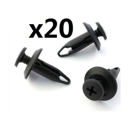 20x 6mm For Loch Kunststoff-verkleidung & Verkleidung Clips- Honda For Suzuki For Yamaha