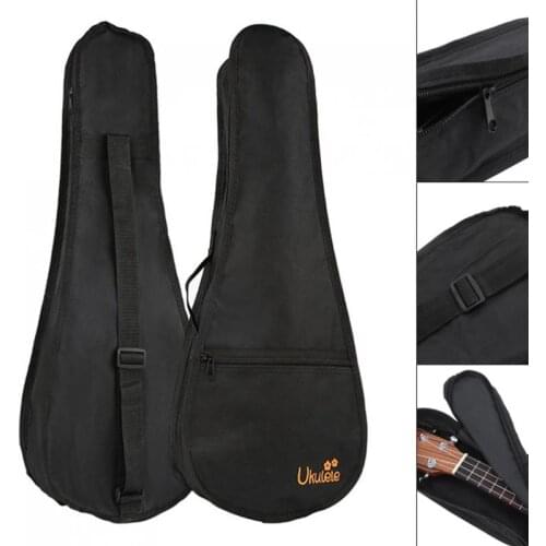23 Inch Black Uke Bag Portable Ukulele Gig Bag Soft Case Waterproof Backpack Bag