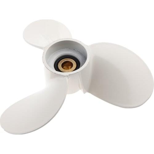 3-Blade Boat Ship Marine Propellers 7 1/2 X 8 BA Type for Yamaha 2-6HP Stainless Resistance to High Pressure White