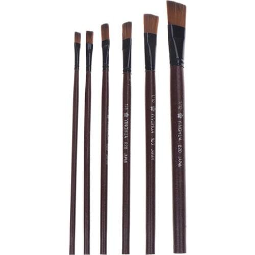 6pcs/set Flexible Nylon Oil Paint Brush Artist Paint Brush Round Painting Brush For Watercolor,Oil,Acrylic Brush Pen Art Supplie