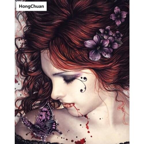 Anime Girl 5D DIY Cartoon Square/Round Diamond Painting Mosaic Cross Stitch Home Decoration Mural Christmas Gift New Year