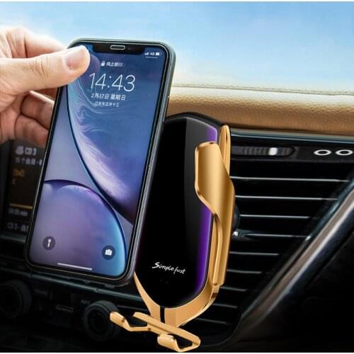 Automatic Clamping 10W QI Car Wireless Charger Fast Charging For Samsung iPhone 12 11 Pro XS Infrared Sensor Phone Holder Mount