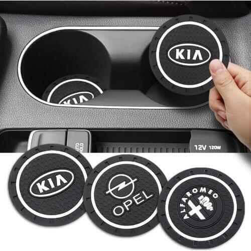 2pcs Car anti-slip pad Cup Holder Mat Pad Bottle For Hyundai Santa Fe Sonata Solaris Azera Creta I30 Ix25 Tucson IX35 Car Goods