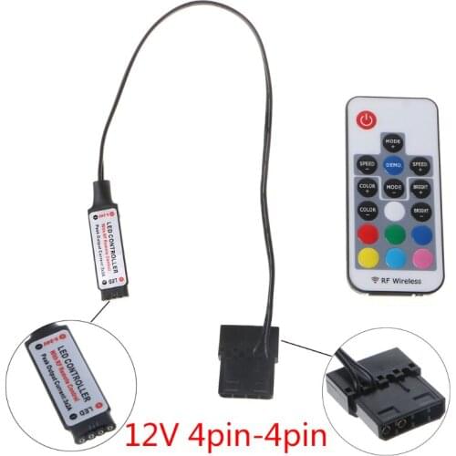2021 New RGB Controller RF Wireless Remote Control for Case LED Light 3Pin 5V or 4Pin 12V RGB for AURA SYNC Power Supply